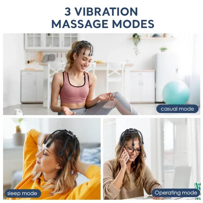 SCALPA™ Pro Scalp Massager – 3 vibration massage modes: casual, sleep, and operating mode for all-day stress relief